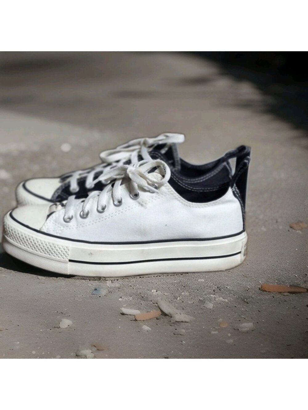 Converse All Star Lift Platform Half & Half Women’s Canvas Sneakers  Size 7.5